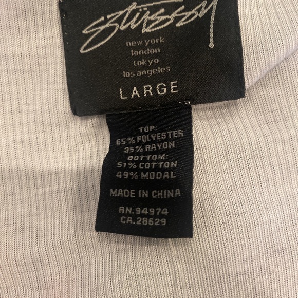 Stussy Womens Dress Large White Black Boy Beater Streetwear Skate Casual Adult. - Picture 5 of 6